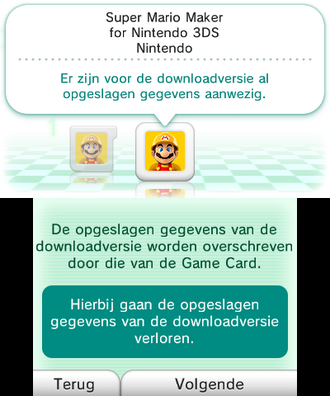 Screenshot for the application, performing a save data transfer for a game card to a digital version.